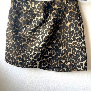 Cheetah print mini skirt